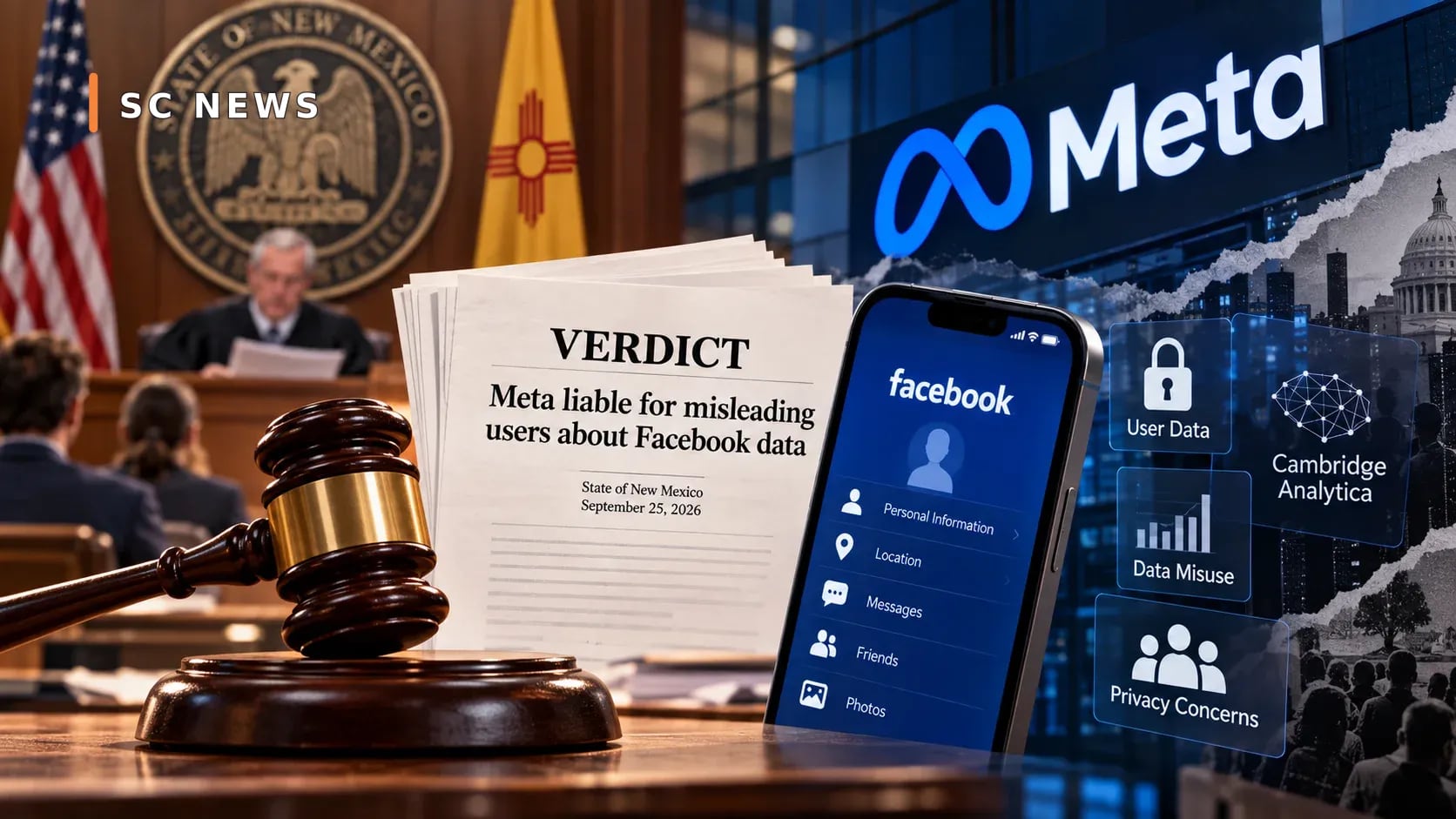 Una sentenza del tribunale del New Mexico ritiene Meta responsabile di aver ingannato gli utenti sui dati di Facebook