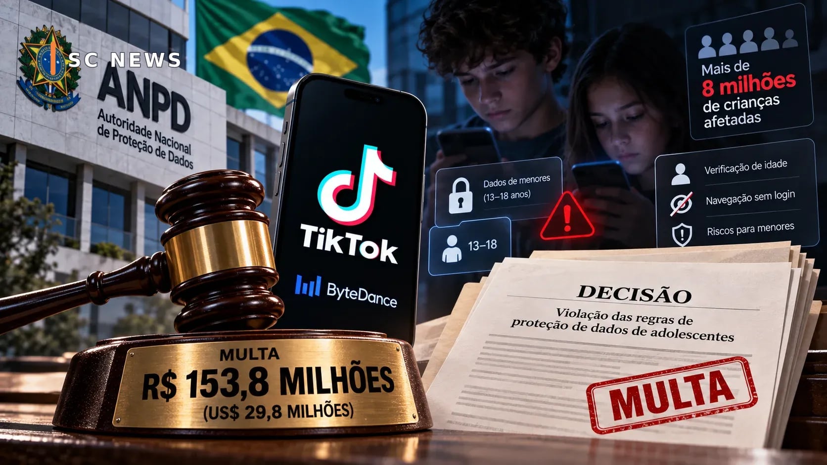 البرازيل تغرم «بايت دانس» 29.8 مليون دولار بسبب بيانات المراهقين على تيك توك