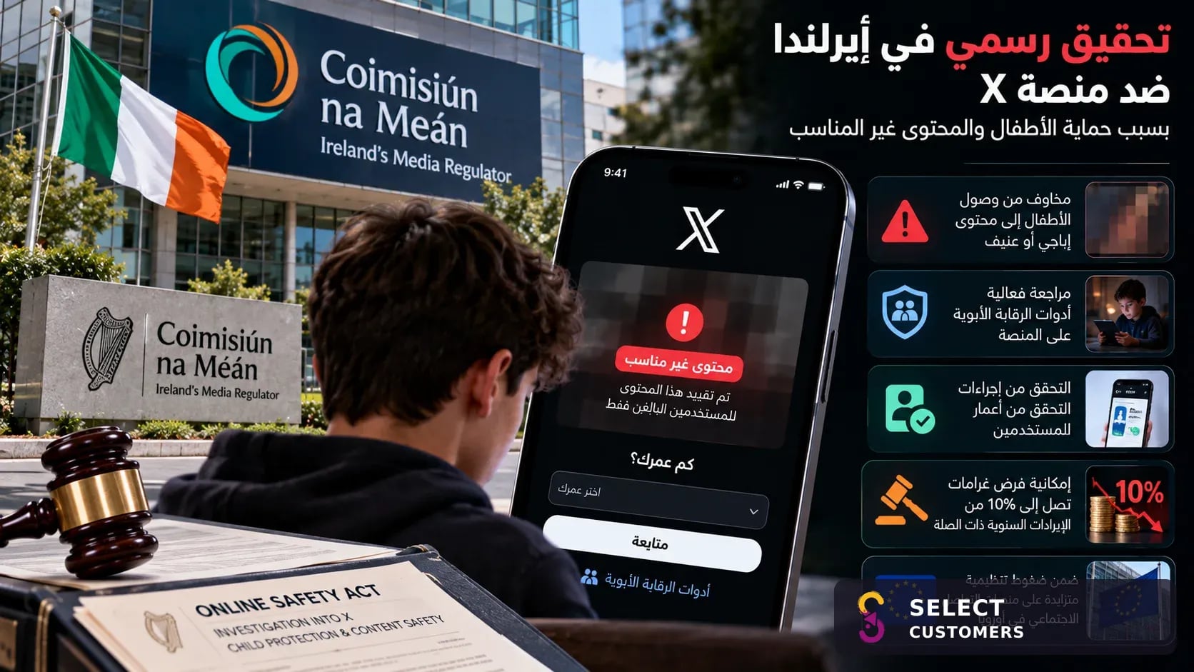 Indagine ufficiale in Irlanda contro la piattaforma X per la protezione dei minori e contenuti inappropriati