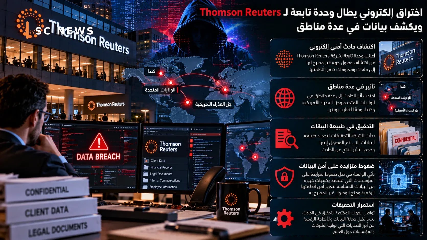 Un cyberpiratage affecte une unité affiliée à Thomson Reuters et expose des données dans plusieurs régions