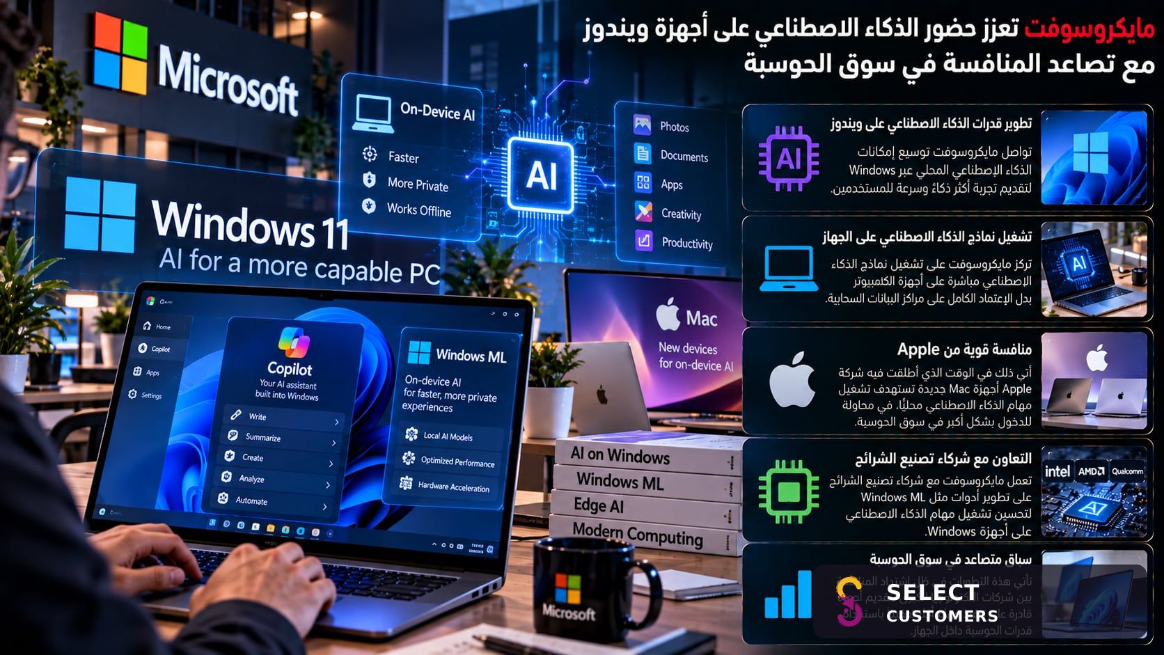 Microsoft renforce la présence de l'intelligence artificielle sur les appareils Windows alors que la concurrence s'intensifie sur le marché informatique