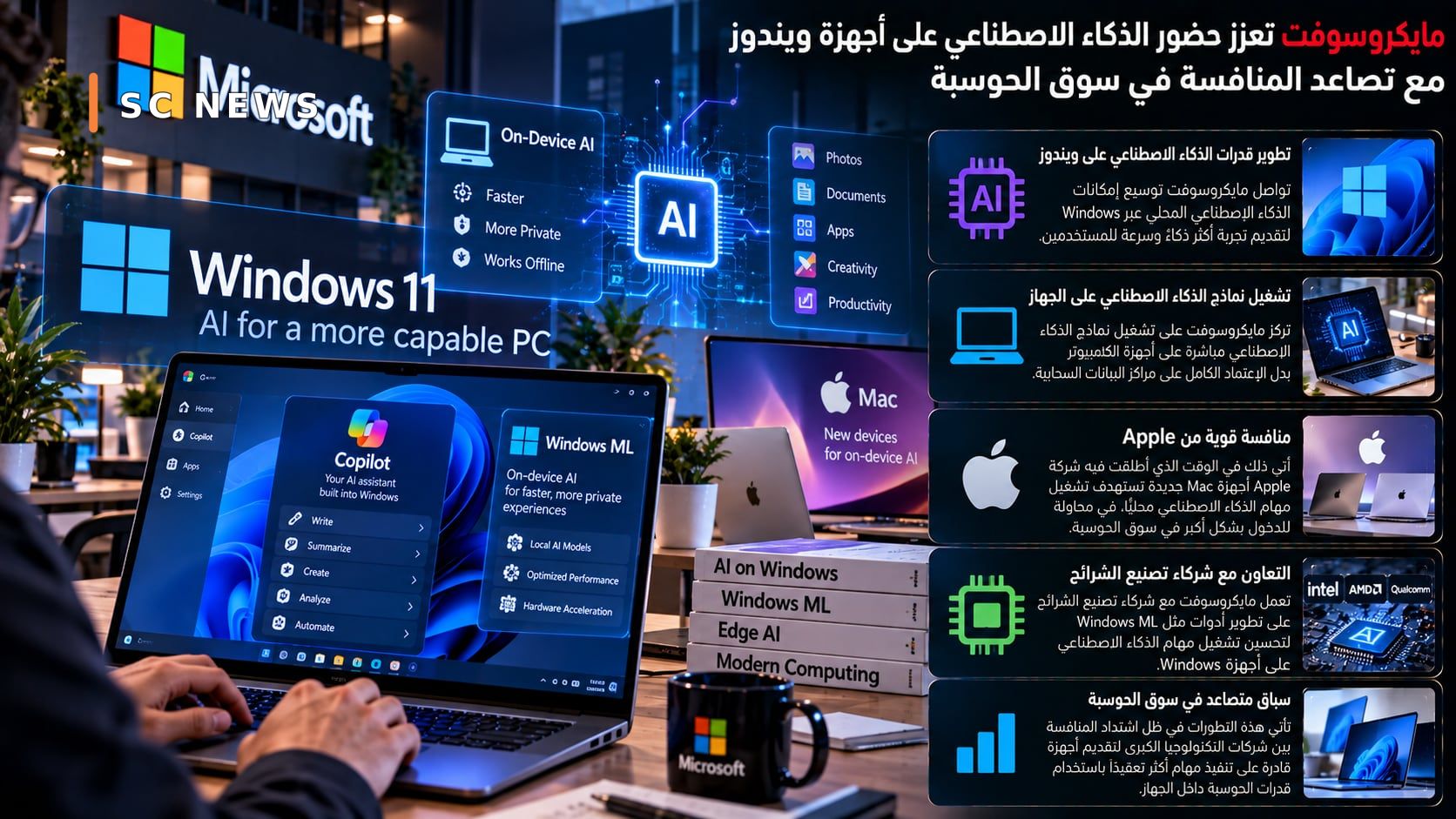 Microsoft renforce la présence de l'intelligence artificielle sur les appareils Windows alors que la concurrence s'intensifie sur le marché informatique