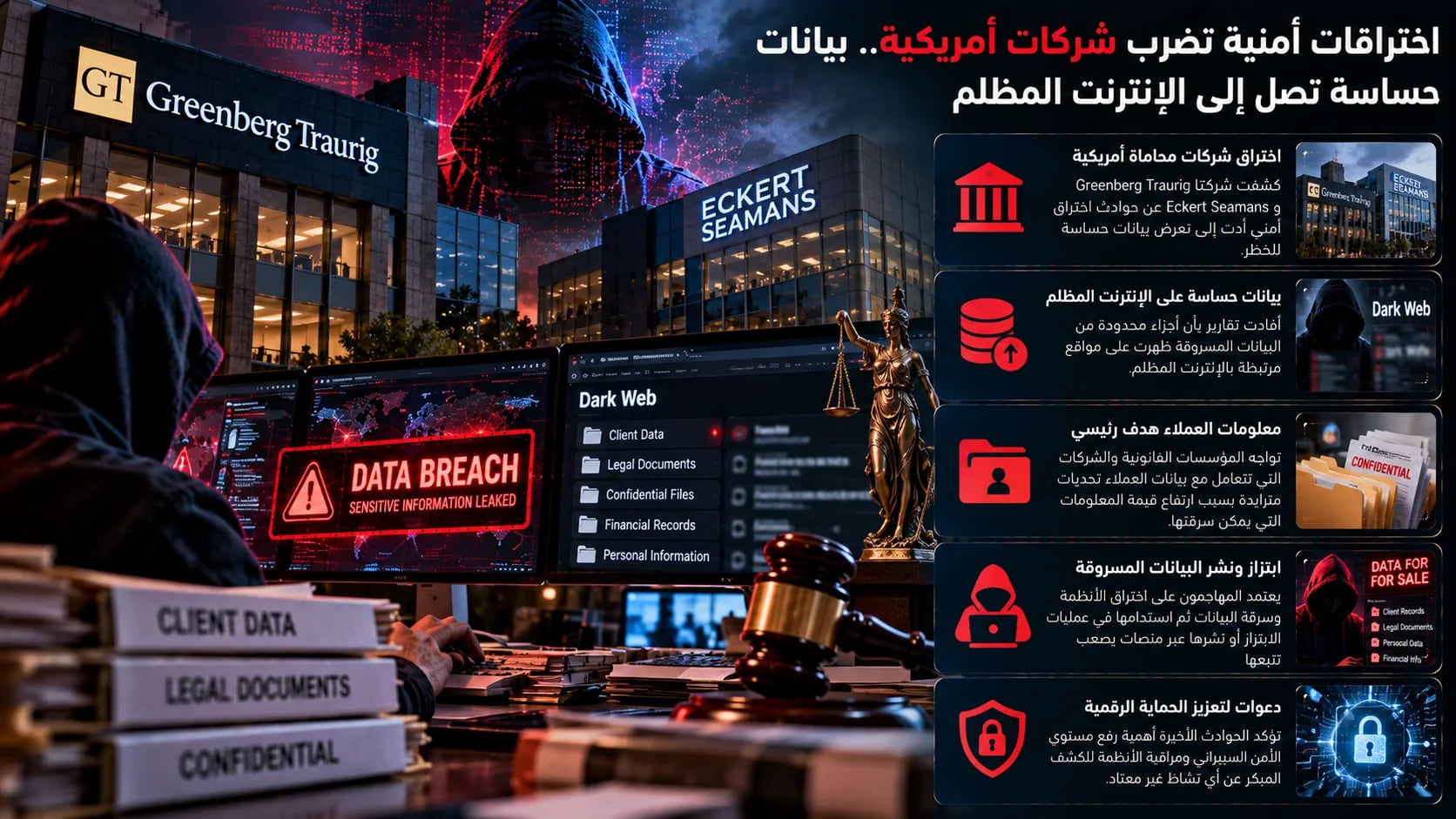 اختراقات أمنية تضرب شركات أمريكية.. بيانات حساسة تصل إلى الإنترنت المظلم